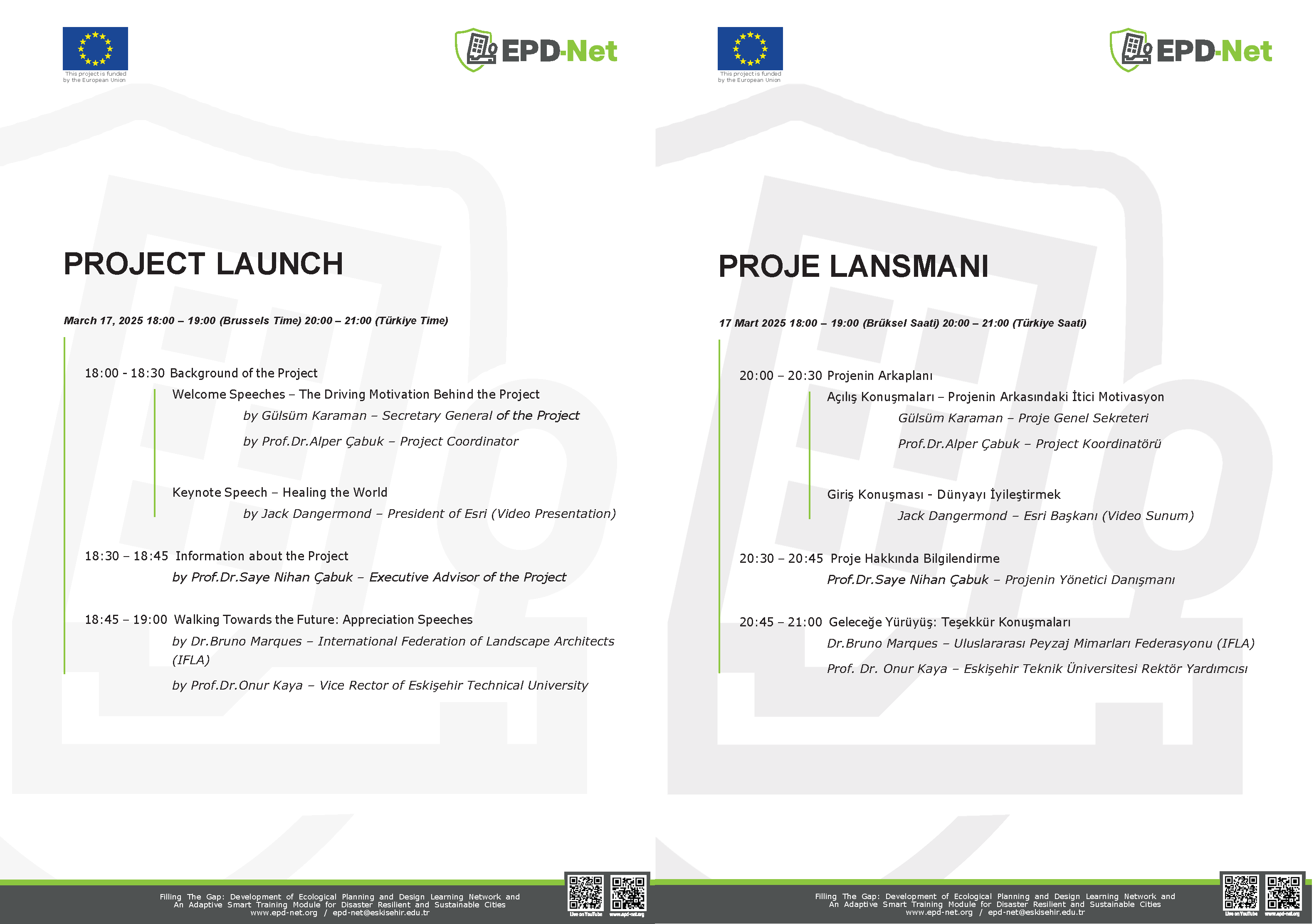 EPD-Net Project: Launch Meeting Announcement